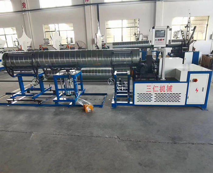 Hydraulic spiral tube flanging machine
